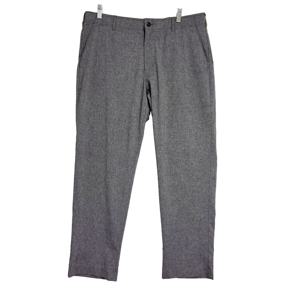 Ben‎ Hogan Men's Golf Pants 36x30 Gray Stretch Flat Front Flex Waistband Office